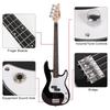 Набор электробас-гитары Bullfighter с принадлежностями, 4-струнный электробас, набор для начинающих, вводное выступление, рок-инструмент, набор бас-гитары, (FD-блк)