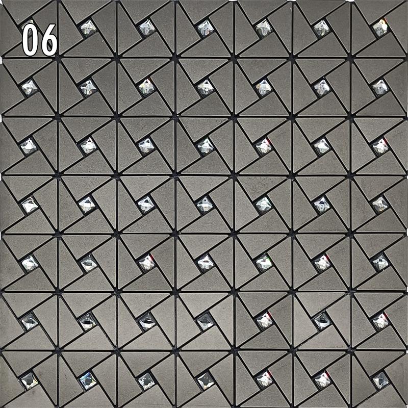 Наклейка на стену из металлической мозаики в европейском стиле, самоклеящаяся настенная плитка, фартук для гостиной, фон для телевизора, настенный декор, мозаичная палочка