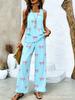 Bohemian women's sleeveless suit is suitable for daily wear, vacation sleeveless suit, spot Europe, America, others