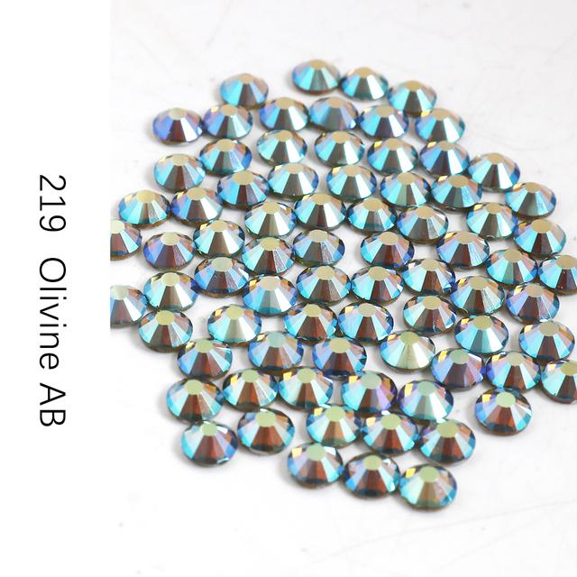 Стразы без горячей фиксации, кристалл Ab Ss3-Ss30, стразы для ногтей с плоской задней частью, стразы премиум-качества, блестящие стразы для ногтей, хрустальный камень