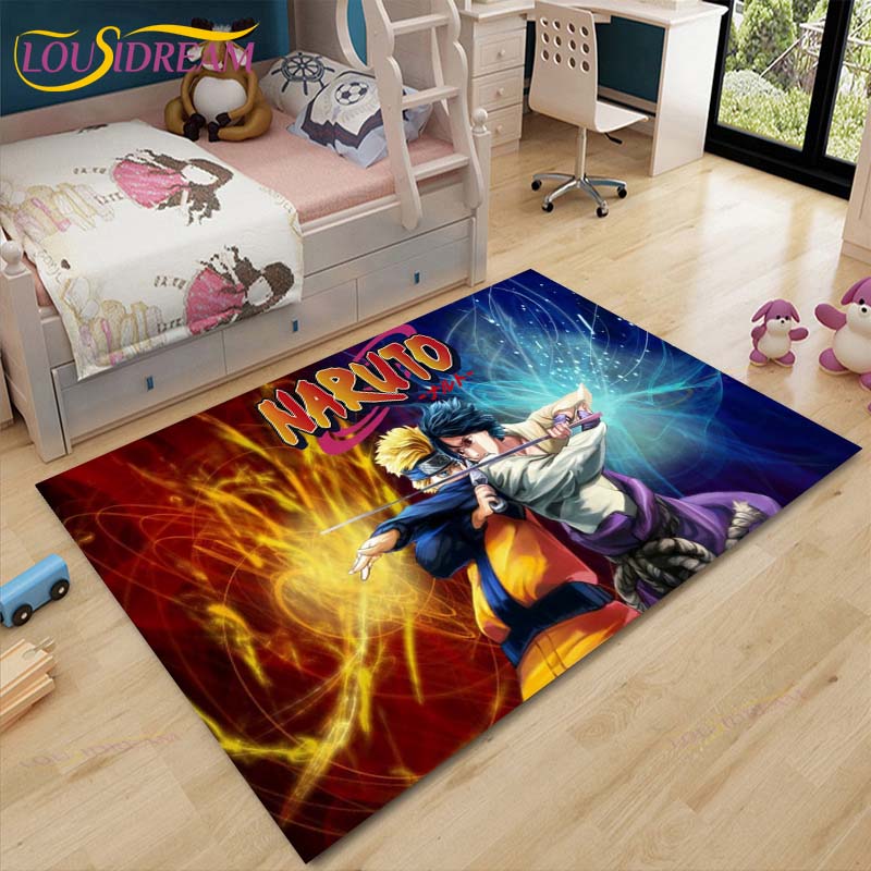 New Cartoon Naruto Carpets Kids Crawling Carpets Living Room Tea Table Mats Bedroom Rug Washable Floor Mats Household Area Mat