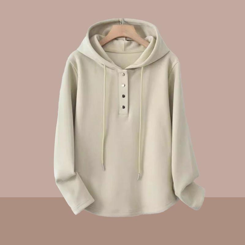 Шикарный свободный свитер с капюшоном для женщин на раннюю весну - модный короткий стиль