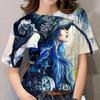 Women's T Shirt Witches Print Funny Tshirt Summer Women Fashion Casual Personality T Shirts Oversized O Neck Tops