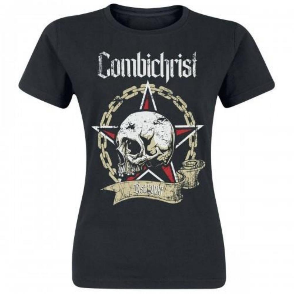 Унисекс Взрослая футболка с черепом Combichrist