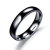 Simple Smooth 4mm Arc Steel Ring Stainless Steel Couple Ring Hand Jewelry