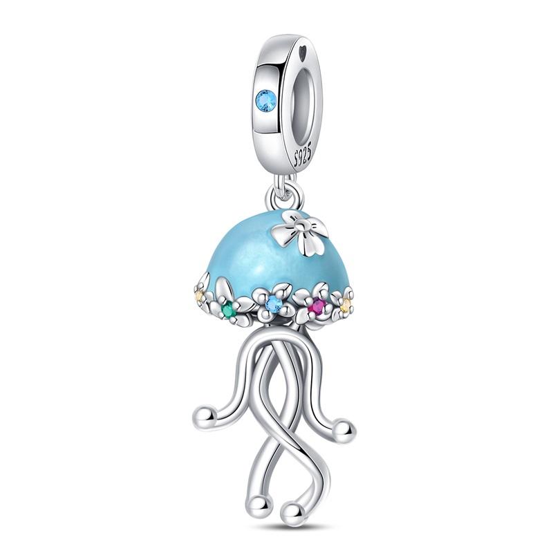 New Ocean Blue Sea Turtle Dangle Bead Fit Original Charms Copper Bracelet Diy Women Jewelry Summer Collection