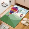 Colorful Hot Air Balloons Over Hills Patterned carpet, suitable as a non slip play mat for the living room and bedroom sofa