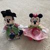 [USED] Korea Exclusive Hanbok Chima Chogori Mickey & Minnie Plush Toy Disney