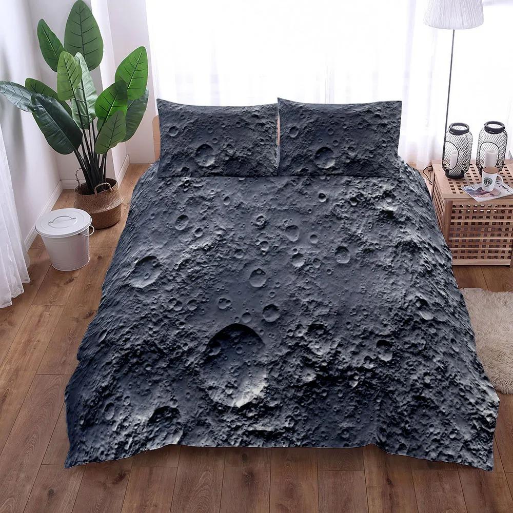 Moon Surface Duvet Cover Set King Queen Double Full Twin Single Size Комплект постельного белья