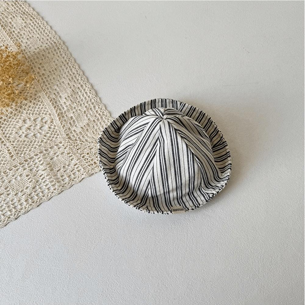 Striped Pattern Baby Bucket Hat Cotton Infant Panama Bonnet Panama Sunshade Basin Cap Kids Wear