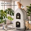 Ультра-толстый войлочный домик для кошек, теплая пещера для кошек, прочная лежанка для кошек для помещений