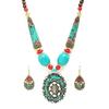 Модный последний стильный традиционный тибетский кулон ожерелье комплект украшений для женщин