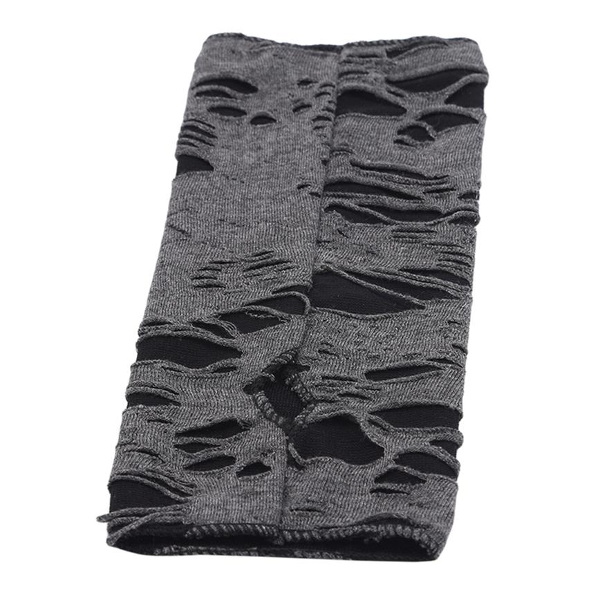 Punk Rock Gloves Creative Trendy Gothic Halloween Party Cosplay Costume Beggar Fingerless Ripped Gloves