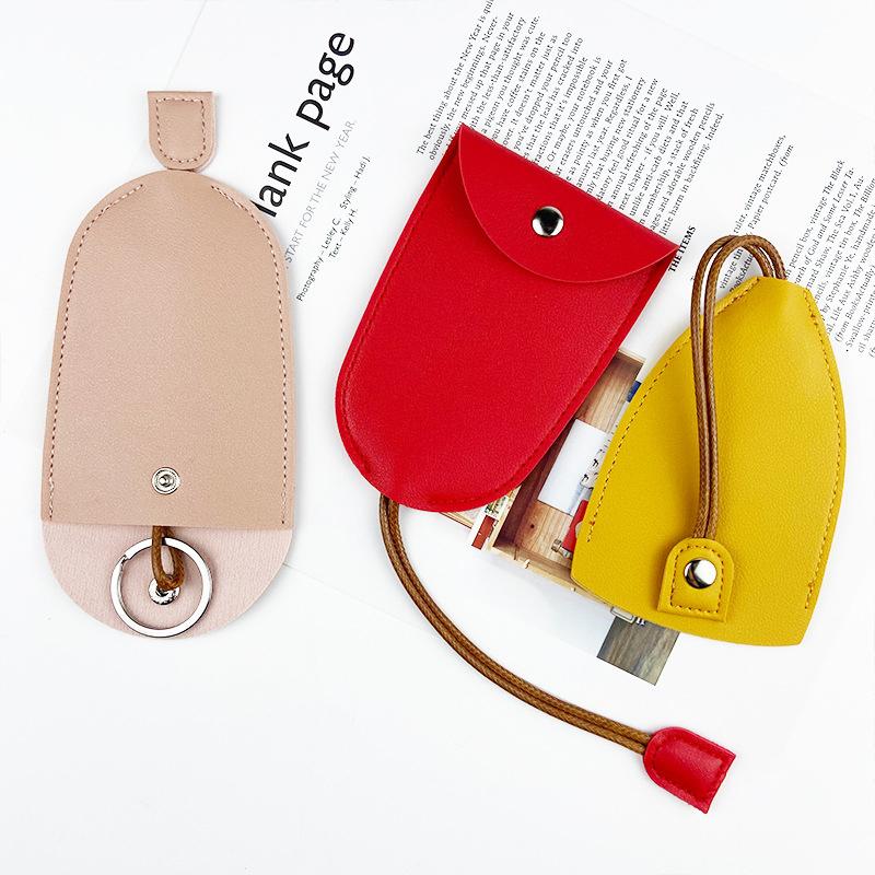 Portable Creative Simple Multifunction Car Keychain Wallet Soft Pu Leather Keys Organizer Holder Coin Purse Small Key Pouch