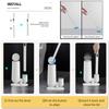 Mengni Wall Disposable Cleaning Toilet Brush Set Long Handle Home Cleaning Tool with Replacement Brush Head Toilet Bathroom Set