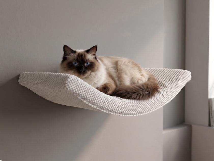 Arc Metal Cat Shelf 75cm Light Silver Grey