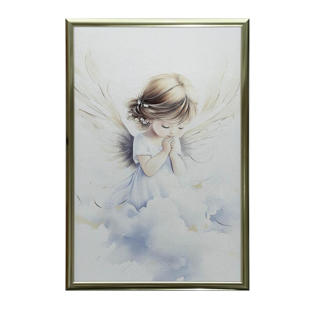 Plakat Anielskie Modlitwy Dziewczynki Plakat Anielskie Modlitwy Dziewczynki, 50X70 Cm, Bez Ramy, Płótno Premium Na Blejtramie