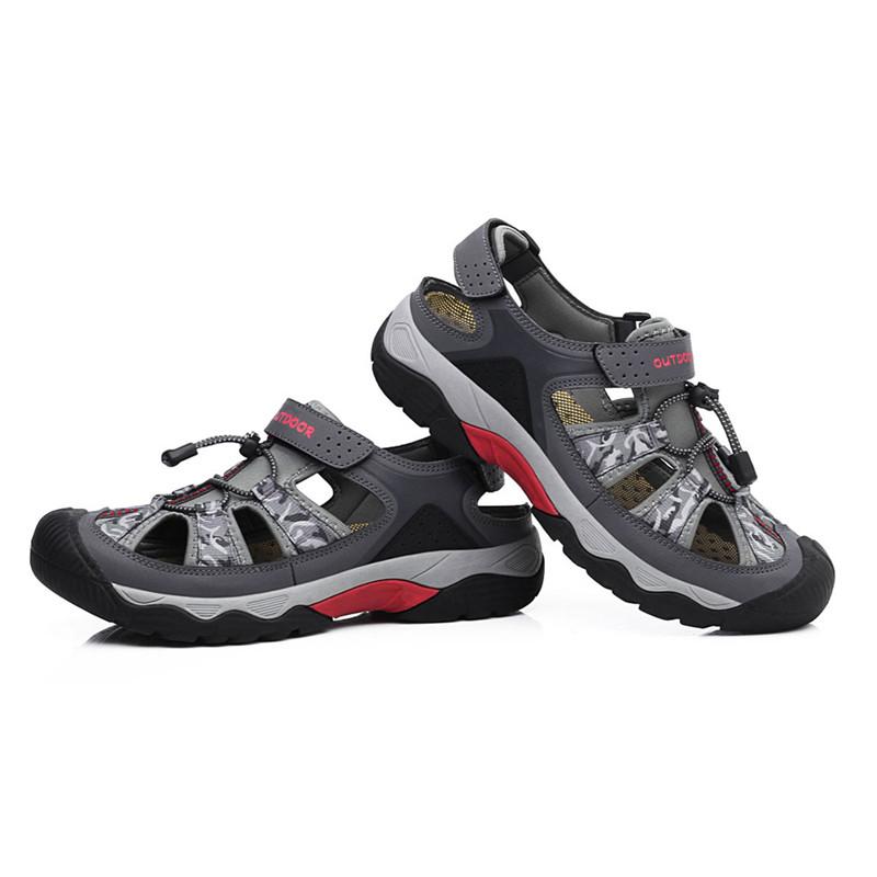 Летние мужские пляжные сандалии, большие размеры, очень широкие мужские сандалии, уличная прогулочная пляжная обувь, дышащая повседневная мужская обувь