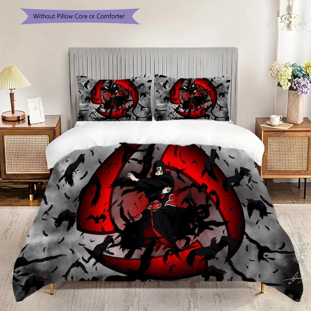 Naruto Set Anime Bedroom Threepiece Set 1 Duvet Cover 2 Pillowcase Without Core Soft And Comfortable Christmas Birthday Gift Bedding Set