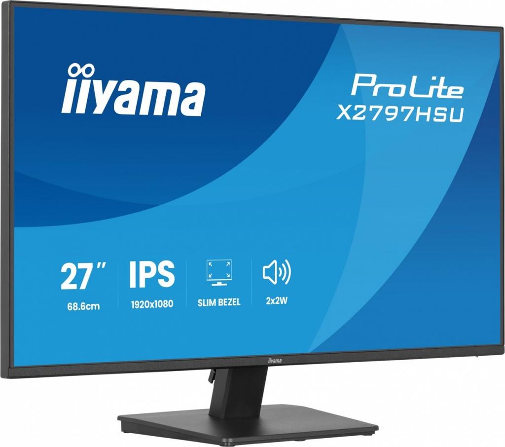 Monitor ProLite 27 inches X2797HSU-B1 IPS,FHD,HDMI,DP,120Hz,350CD,2xUSBv3.2, 2xUSB-C, GW 5 years