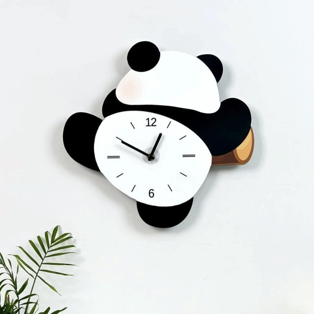Тихие Качающиеся Панды Настенные Часы Мультяшные Подвесные Часы Праздничные Подарки Цифровые Часы Для Гостиных