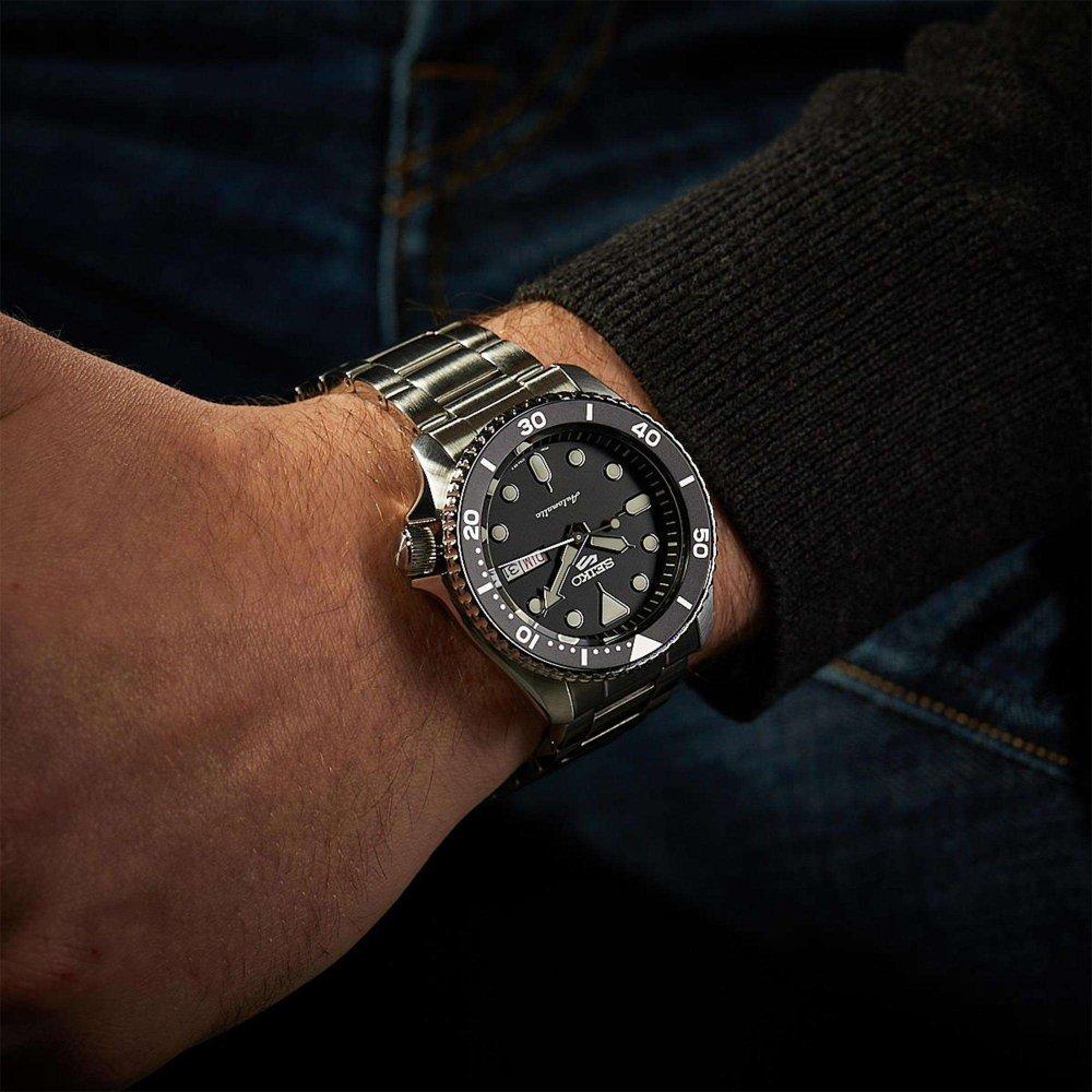 Мужские автоматические часы Seiko 5 Sports SRPD55K1 с черным циферблатом