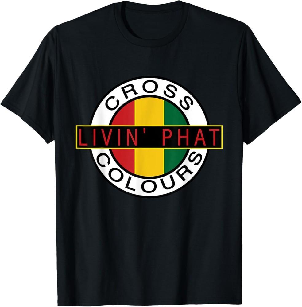 CROSS COLOURS Ретро Графическая Винтажная Унисекс-Футболка для Взрослых 1990-х
