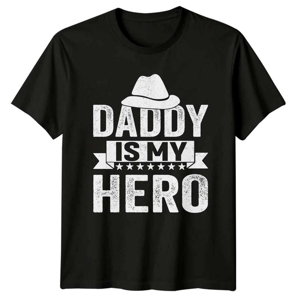 Daddy Is My Hero Fathers Day TShirt Dad Hat Heroic Gift