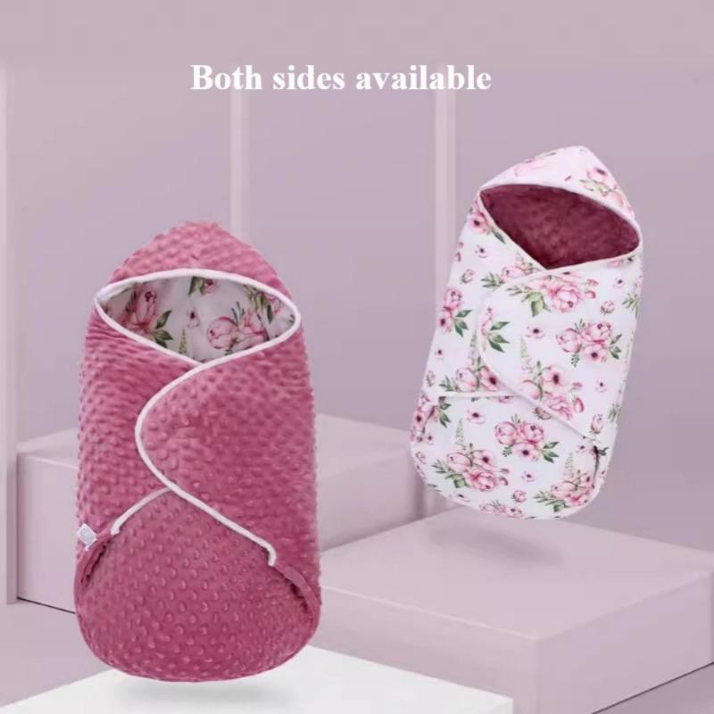 Thick Winter Baby Swaddle Blanket for Baby Stroller Car Seat Super Soft & Warm Double Sided Baby Swaddle for Newborn 0-12 Months