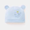 Унисекс Хлопковая шапка-свитер с изображением медвежонка для малышей, 0-3 месяца, двухслойная для весны/осени