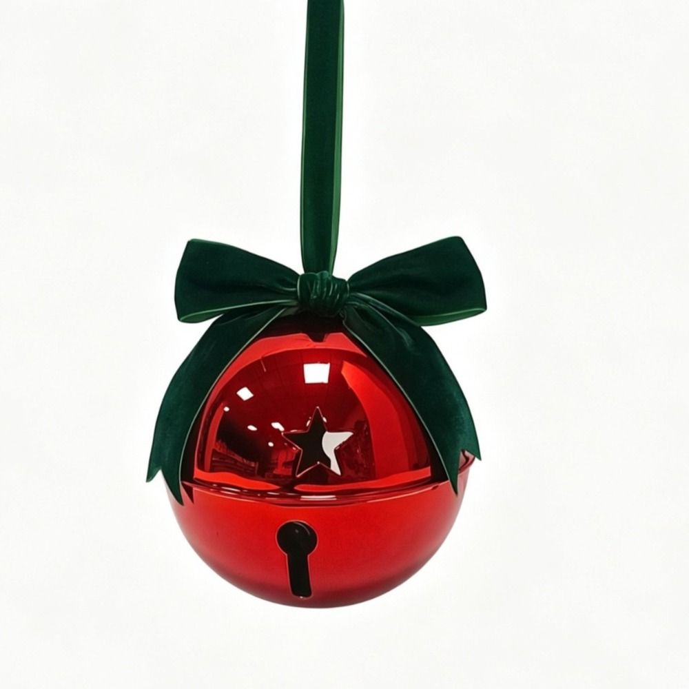 Vintage Christmas Tree Bell Decoration Iron Xmas Tree Hanging Bells Holiday Decor