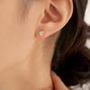 Серьги LUNNE из 14-каратного золота с камнем «Чистое сердце» (14-каратное золото) #LFE43