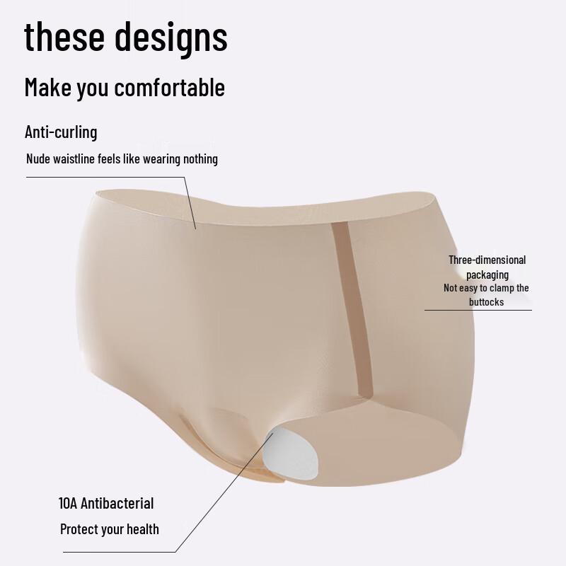 Tingmei Women's Silky Smooth Seamless High-Waist Briefs