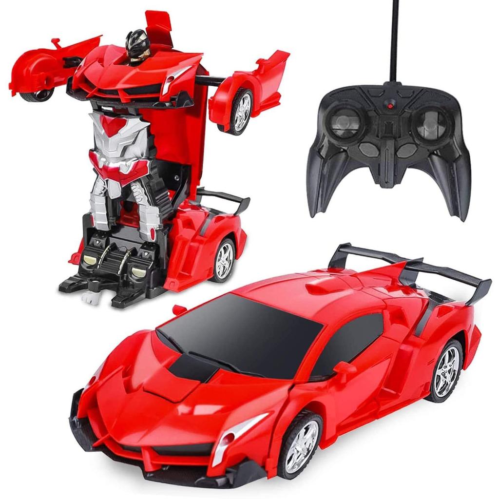 ROBOT PLAZA RC Car, Transforming Robot Toy, One-Button Transformation, Kids Toy, Birthday Gift (Sports Car)