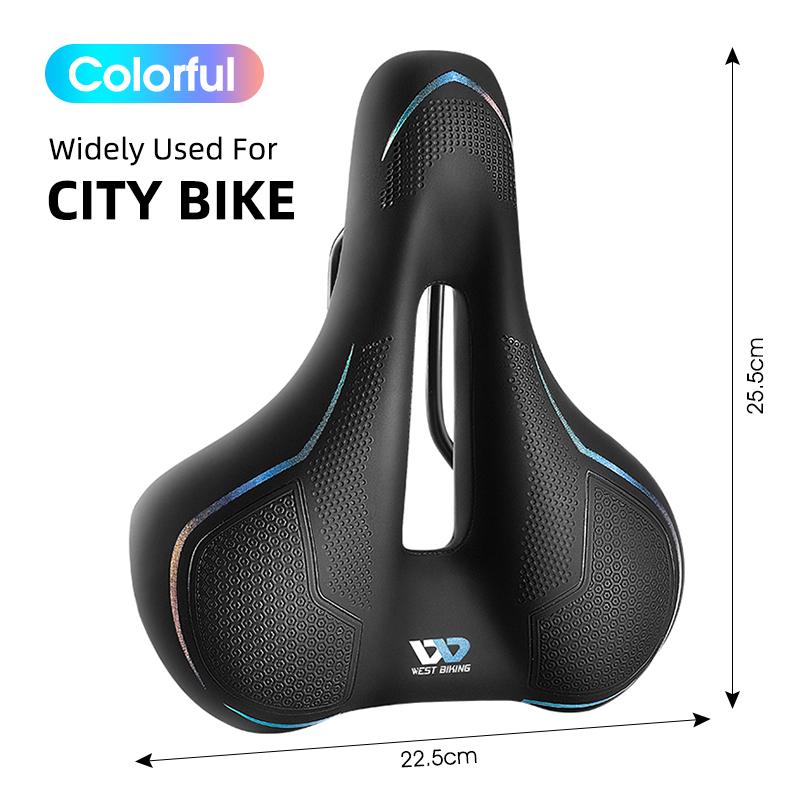 West Biking Утолщенное Велосипедное Седло Комфортное Ударопоглощающее Велосипедное Сиденье Полое Нескользящее Мягкая Подушка Для Путешествий МТБ Шоссейного Велосипеда