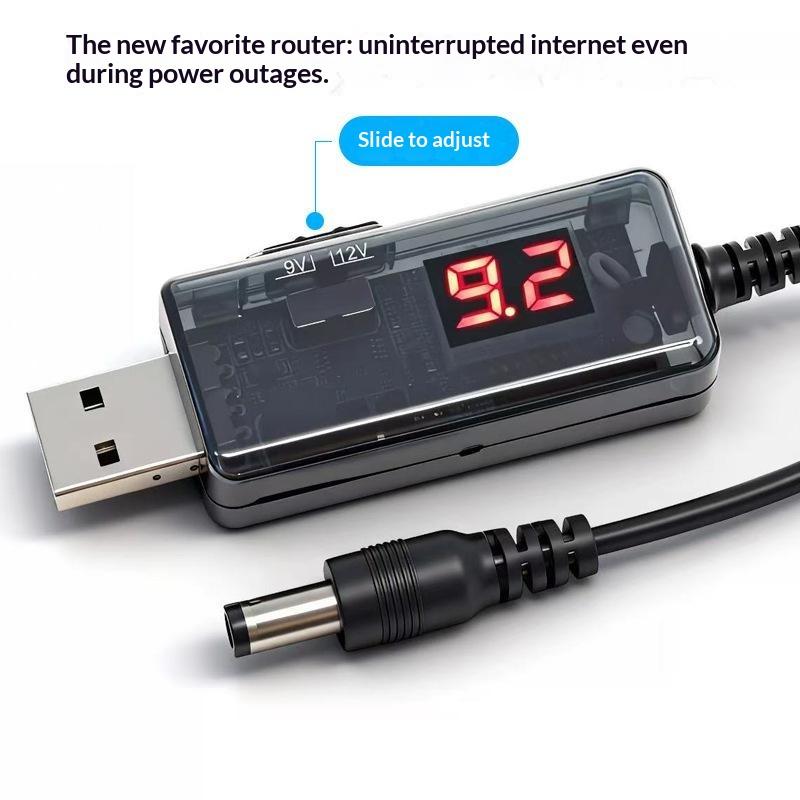 Кабель-адаптер USB Boost DC-преобразователь 5 В в 9 В 12 В Повышающий адаптер Разъем 3,5x1,35 мм для Wi-Fi роутера, модема, шнура питания