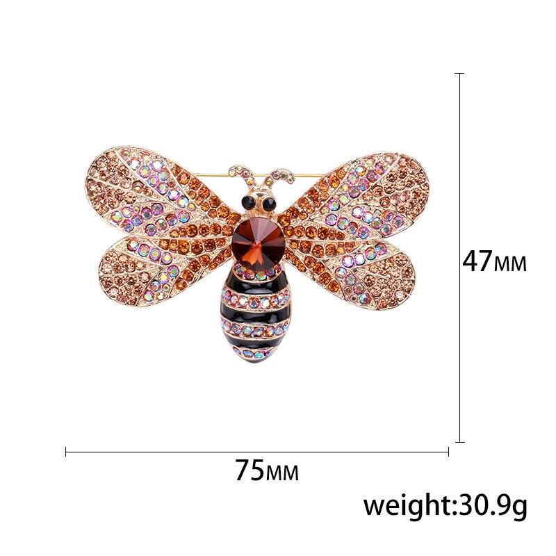 Blucome Новая модная брошь в виде пчелы, модная темпераментная, элегантная, изысканная, красочная, со стразами, маленькая булавка, швейная пряжка