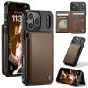 Роскошный магнитный флип-чехол с слотом для карт из кожи для iPhone 17 Pro Max 16 Plus 15 Plus 14 13 12 11, тонкий, с подставкой, ударопрочный, сумка-чехол