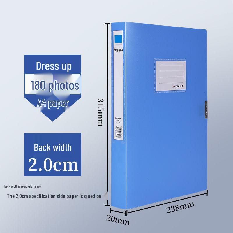 Коробка для хранения документов формата А4 - Утолщенная пластиковая папка для счетов и договоров