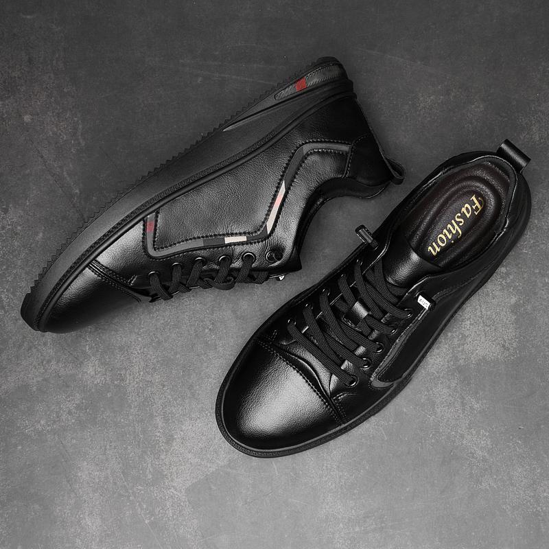 Обувь для скейтборда из натуральной кожи, мужские кроссовки, удобная обувь класса люкс, повседневная обувь ручной работы, мужские классические белые туфли класса люкс