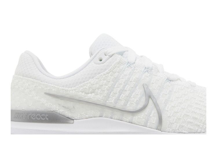 Nike React Infinity Run Flyknit 3 White Metallic Silver (Women's)