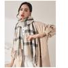 Winter Scarf for Women Shawl Cashmere Feel Tassel Plaid Large Oversized Scarves