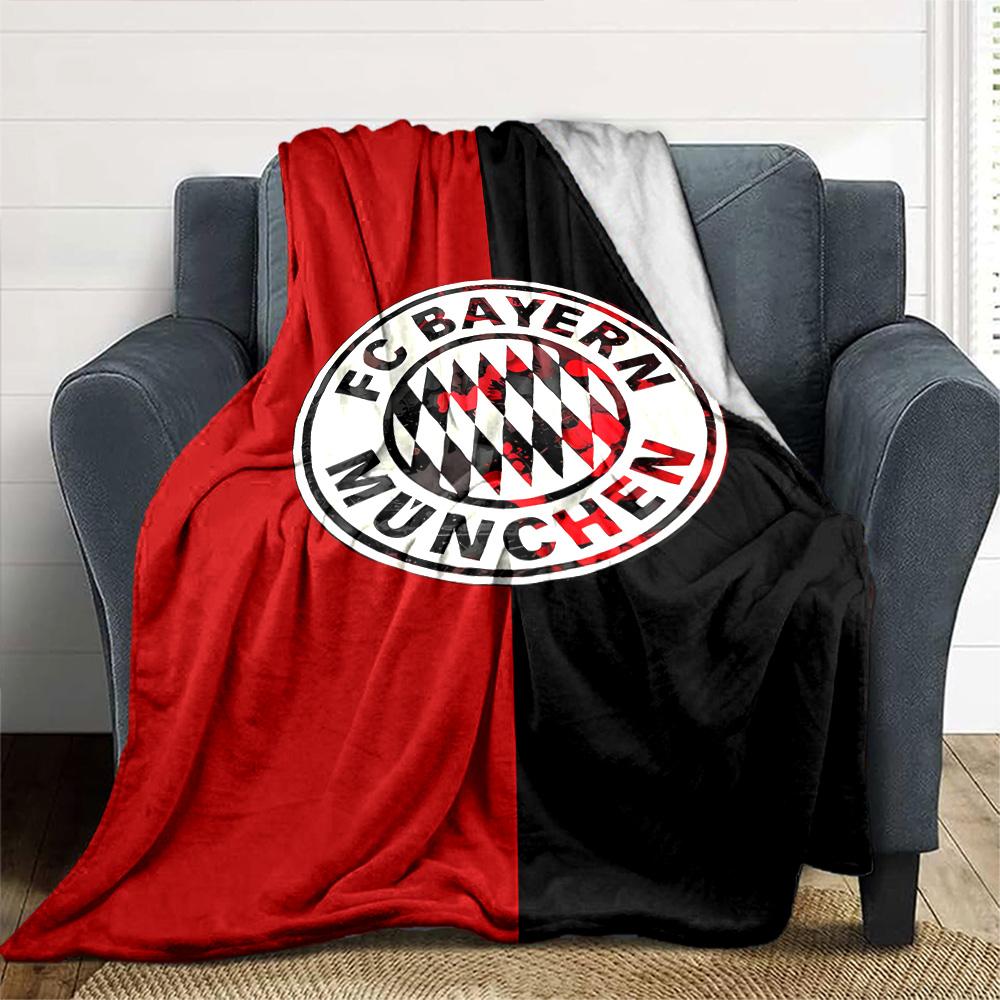 Fc Bayern Munich Logo Blanket Durable Comfort Perfect for Bed Livingroom Couch Four Seasons Universal Modern Best Holiday Gift for Friends Family