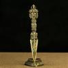 1pcs Tibetan Buddha Tantric Vajra Pestle Tantra Vajrakilaya Phurpa Alloy Coppering Buddhist with Base Do the Old About 17CM