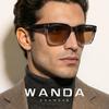European and American retro square frame polarized sunglasses for men s316Women's plastic sunglasses for sun protection, driving, traveling, and
