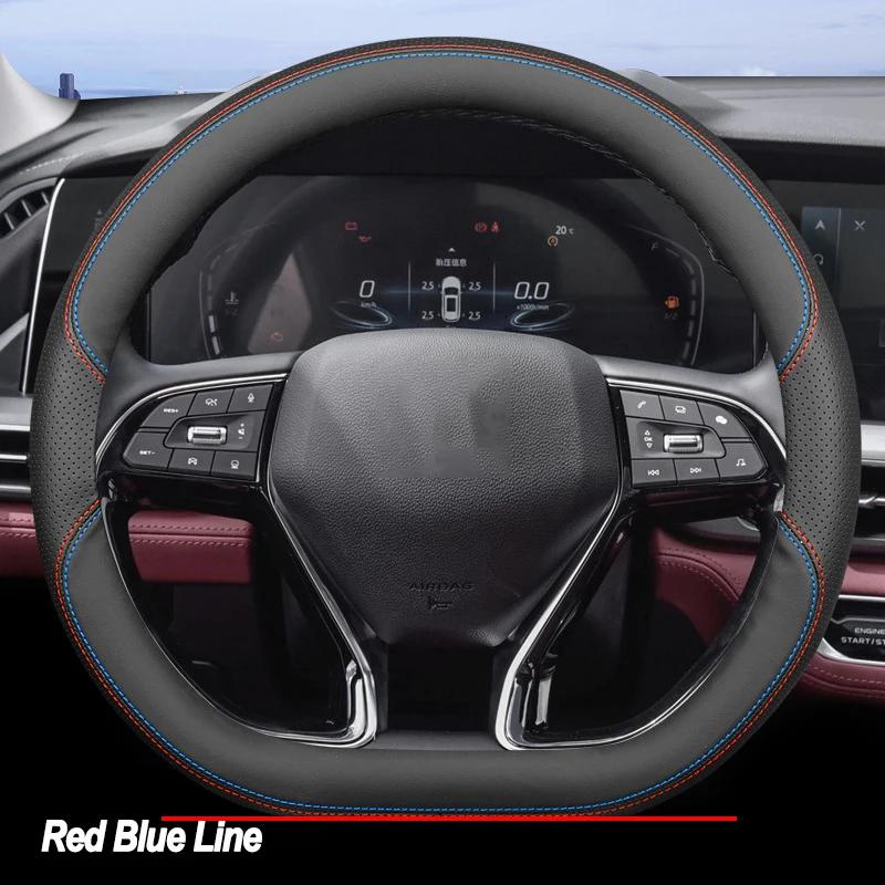 Высококачественная кожаная оплетка на руль автомобиля для Changan Chana UNIK UNI-V CS55 Plus CS75plus CS75 Защитная оплетка