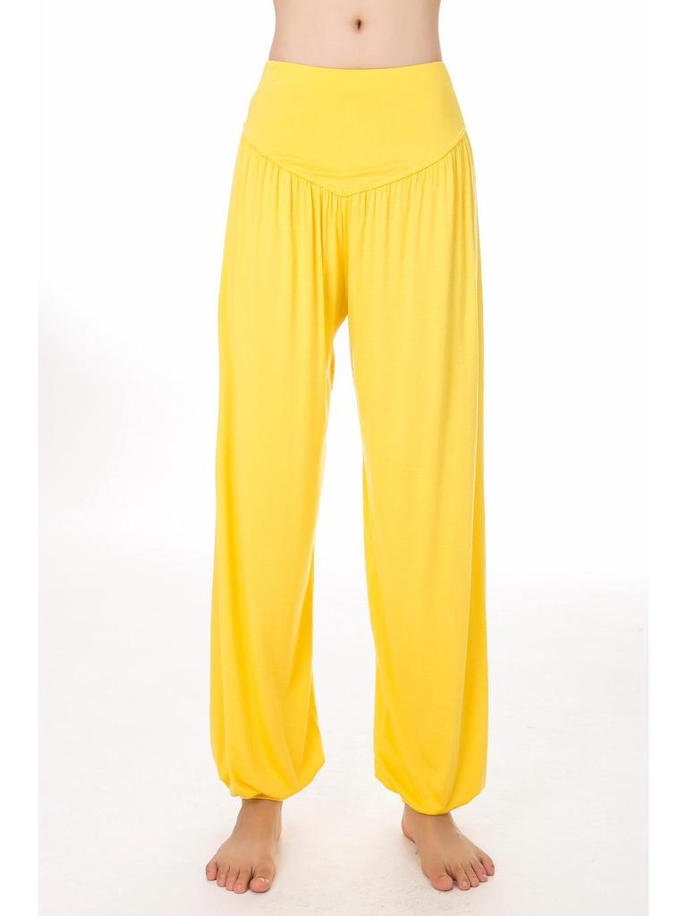 Modal Yoga Pants for Women: Loose Fit, Breathable Exercise Trousers for Dance and Fitness Activities.