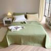 Корейское однотонное белое хлопковое стеганое покрывало, мягкое одеяло премиум-качества, двуспальная кровать, наматрасники, постельное белье королевского размера