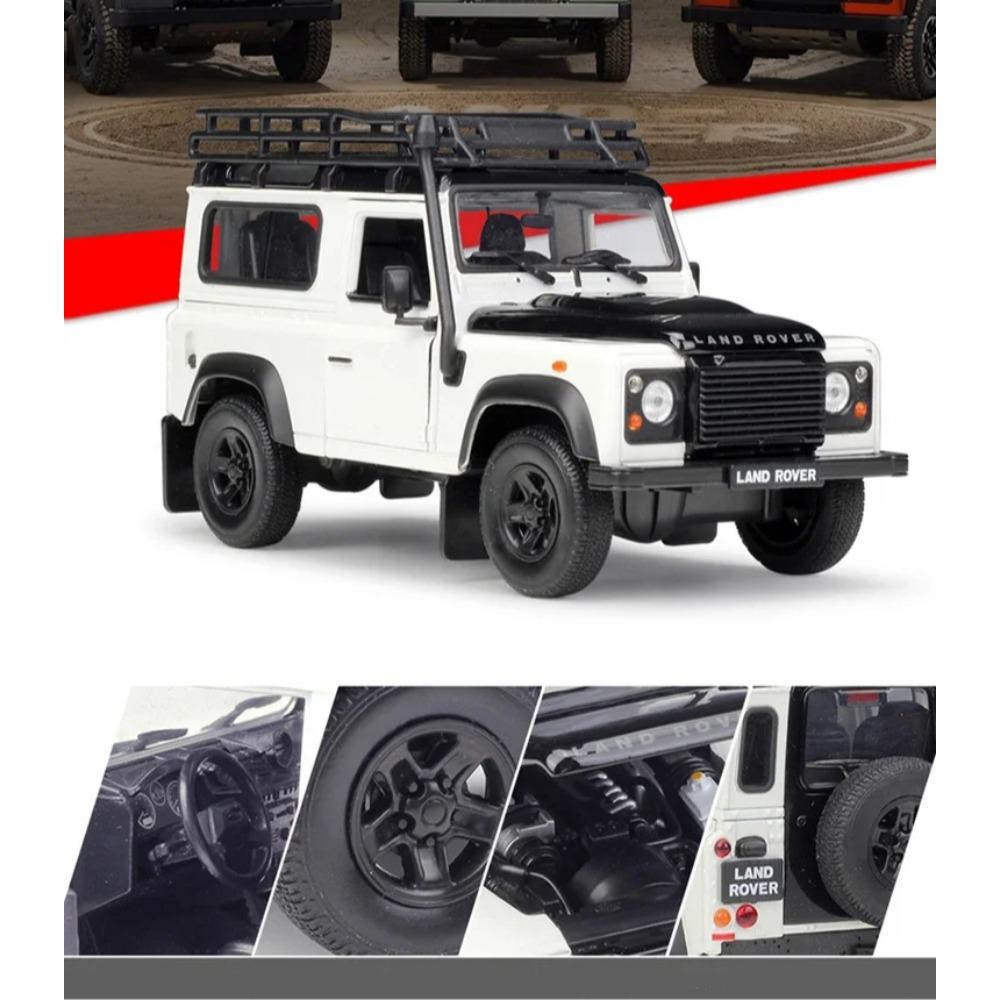Welly 1/24 Модель автомобиля из сплава Land Rover Defender Литой металлический внедорожник Модель автомобиля Симуляция Коллекция Детская игрушка Подарок