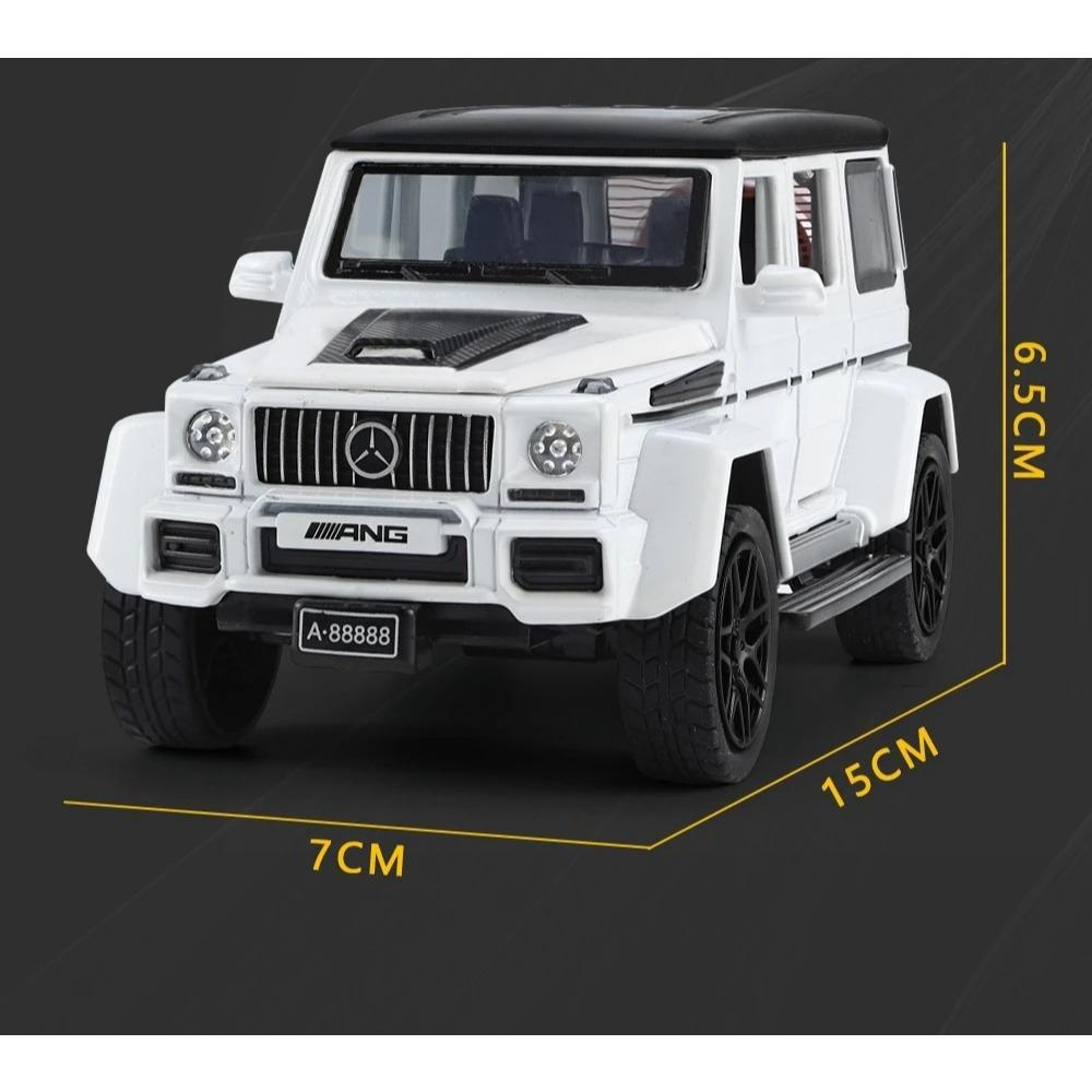 Игрушечная модель автомобиля Benz G63 из сплава в масштабе 1/32 со звуком, светом и пружинным механизмом - Идеальный подарок для детей и автолюбителей - Подлинная